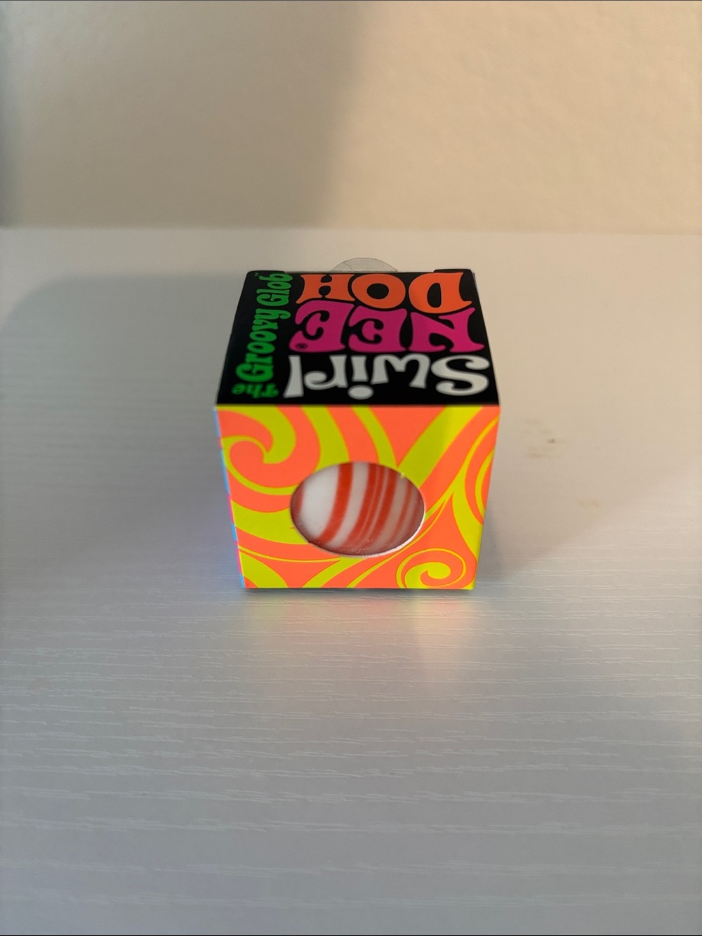 NIB Authentic NeeDoh swirl- orange and white